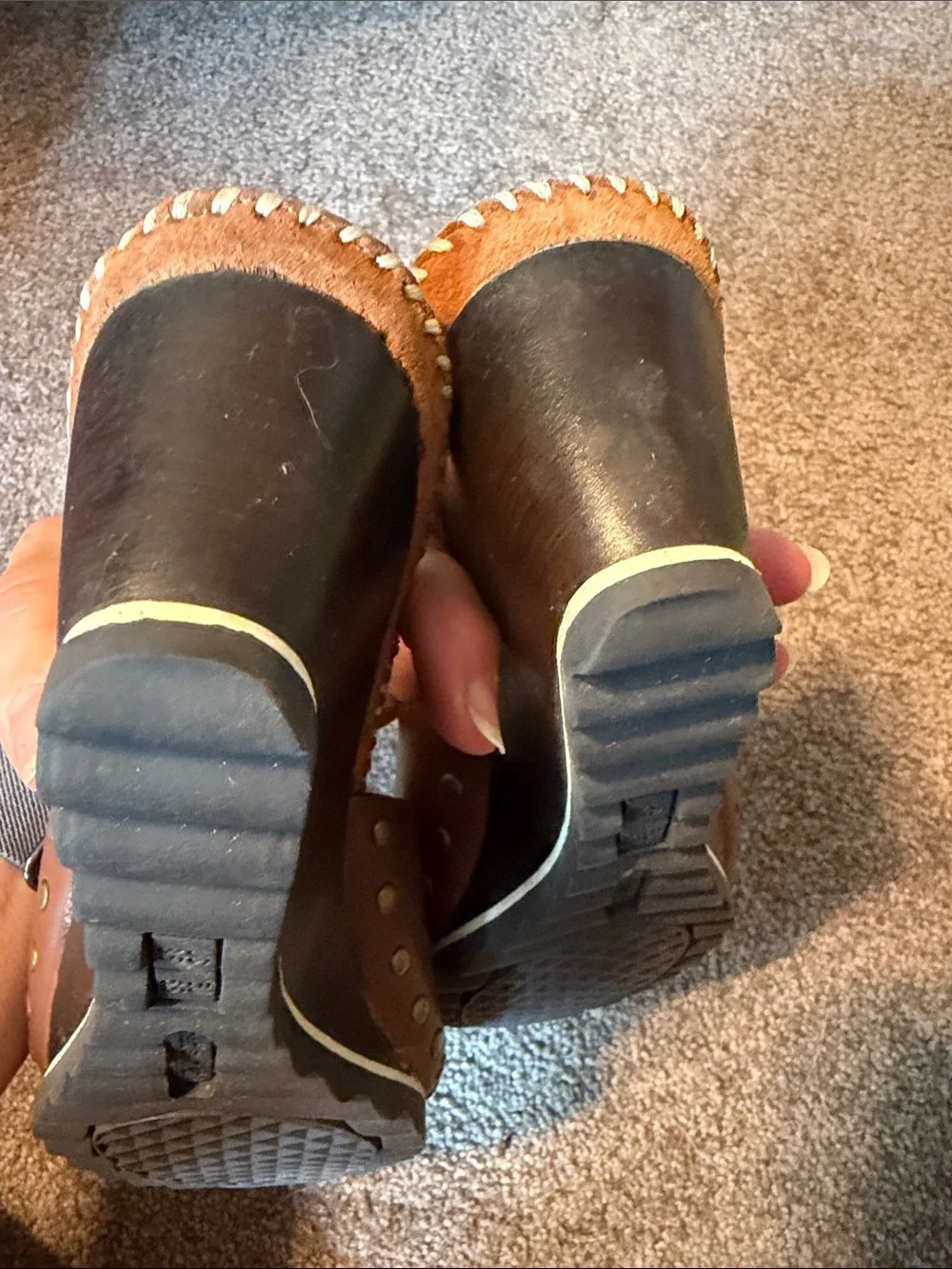 Aerosoles Brown Leather Wedge Sandals Women's Size 8.5